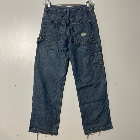 Vintage Y2K GAP Carpenter 100% Cotton Distressed Blue Denim Jeans Men’s 31x32 - Picture 4 of 7